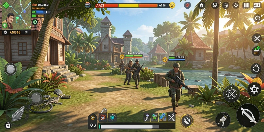 Tampilan gameplay AA62 yang menakjubkan dan interaktif.