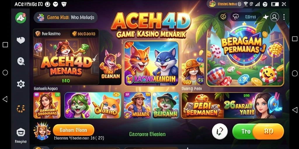 Tangkapan layar menampilkan gameplay seru di ACEH4D.