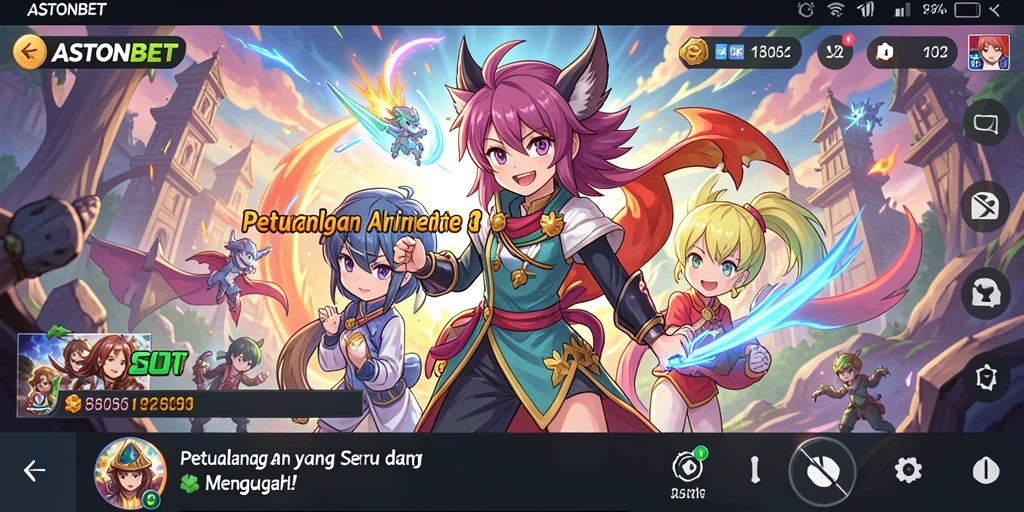 Screenshot <strong>ASTONBET</strong> menampilkan aksi karakter dalam pertempuran seru.