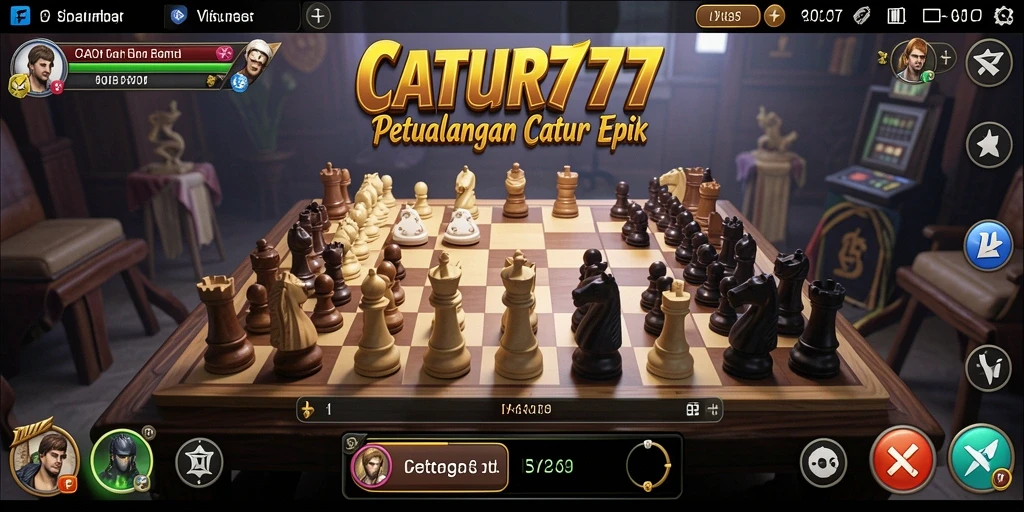 Tampilan menakjubkan gameplay RPG CATUR777 yang mendebarkan.