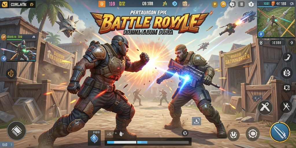 Tampak seru, pertarungan dalam <strong>CORLA188</strong> menunjukkan aksi Battle Royale yang mendebarkan.