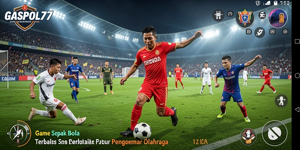 GASPOL77 menunjukkan aksi mendebarkan dalam pertandingan sepak bola.