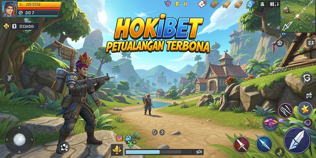 Tampilan gameplay HOKIBET dengan petualangan Open World yang menarik.