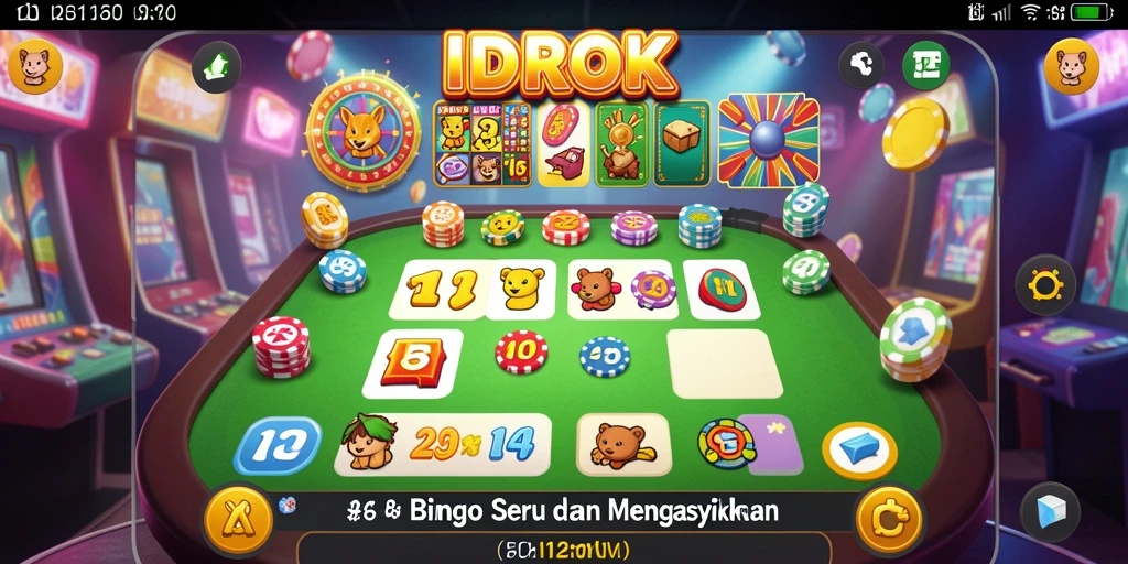 Screenshot gameplay IDROK menunjukkan momen menegangkan saat bermain Bingo.