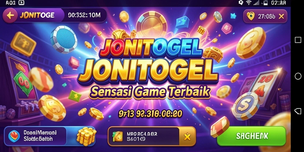 Tampilan gameplay JONITOGEL dengan grafis menarik dan fitur bonus.
