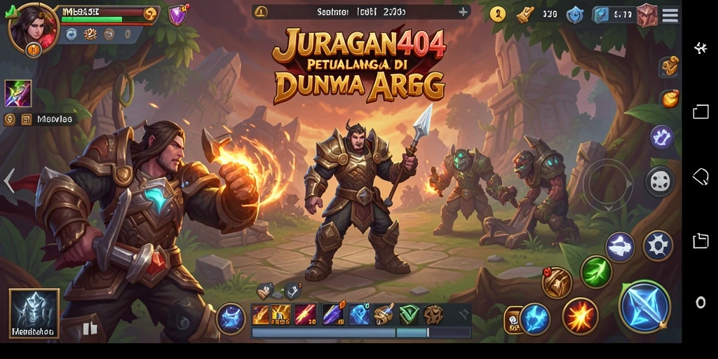 Screenshot menampilkan aksi pertarungan seru dalam JURAGAN404.