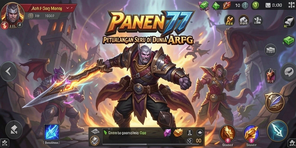 Screenshot PANEN77 menampilkan action seru dalam gameplay ARPG.