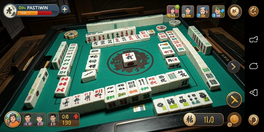 Tangkapan layar PASTIWIN menunjukkan gameplay Mahjong yang menarik.