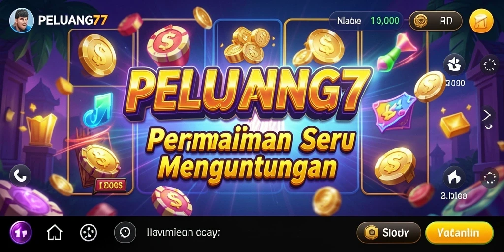 Ilustrasi gameplay menarik dari PELUANG77 dengan visual slot yang menawan.