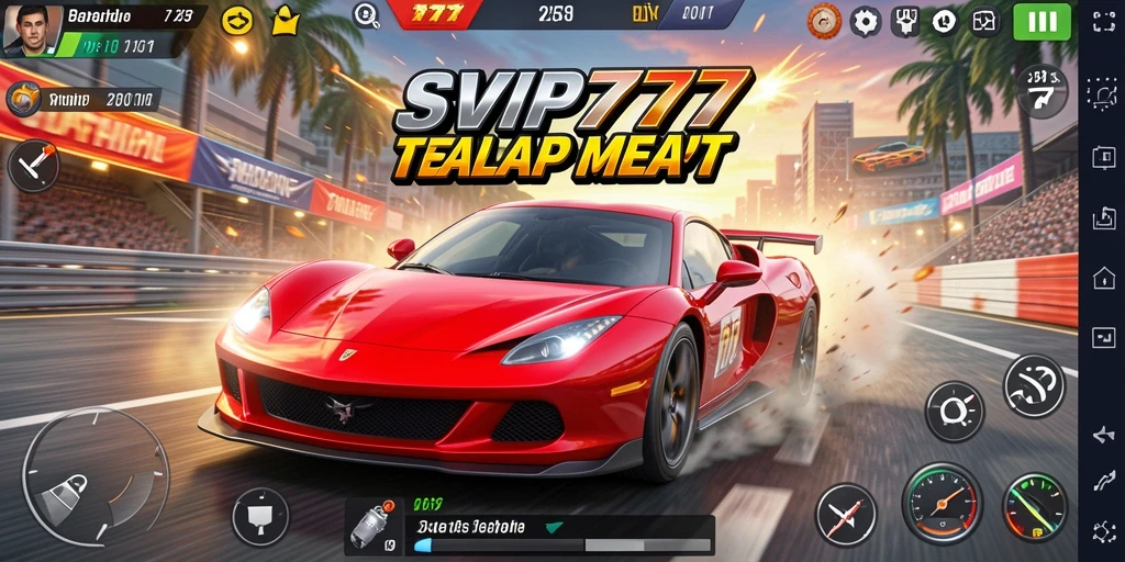 Tampilan gameplay SVIP777 menampilkan balapan mobil yang mendebarkan dan grafis yang luar biasa.