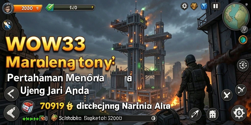 Tampilan gameplay WOW33 yang menegangkan dalam aksi Tower Defense.
