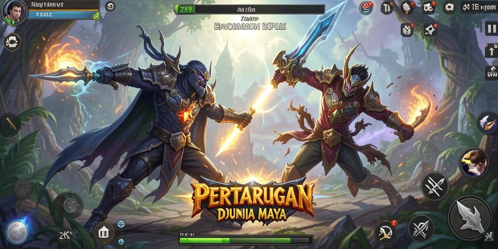 Gameplay ZK9 yang menegangkan di arena pertarungan.